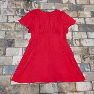Old Navy Women's XL Bright Coral Crepe Mini Dress Fit & Flare